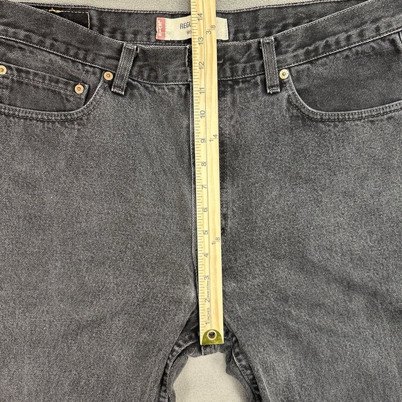 Vintage Levis 505 Regular Fit Jeans Men's‎ 36x29 Washed Black USA Made 2003 Y2K - Picture 7 of 12